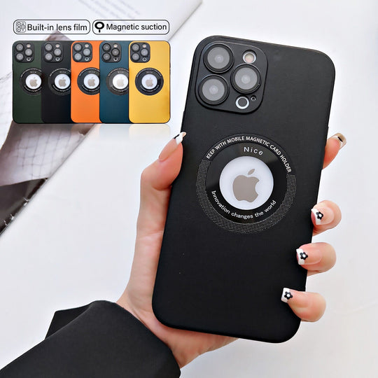 High End luxury Leather Look Magnetic Silicon Case For iPhone 14