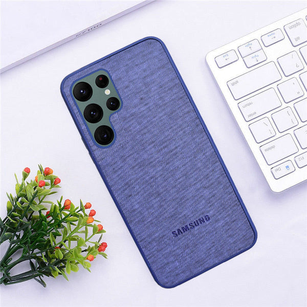 Cloth Pattern Inspiration Soft Sleek Silicon Case For S22 Ultra