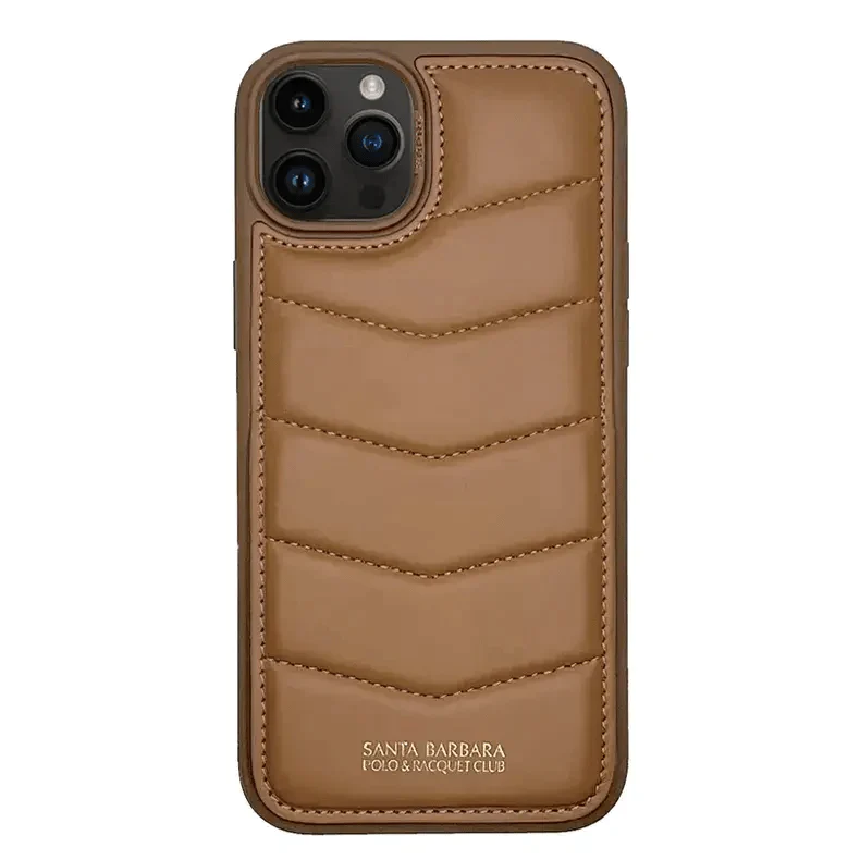 Santa Barbara Classic Clyde Series Genuine Leather Case For iPhone 15 Pro Max