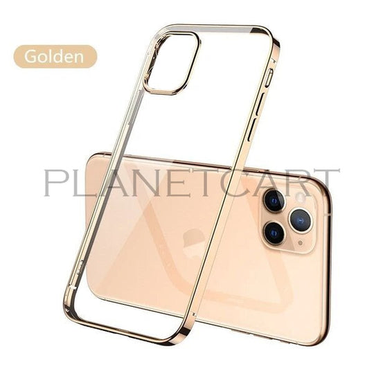 Premium Glossy Look Square Silicon Clear Case For iPhone 12 Series