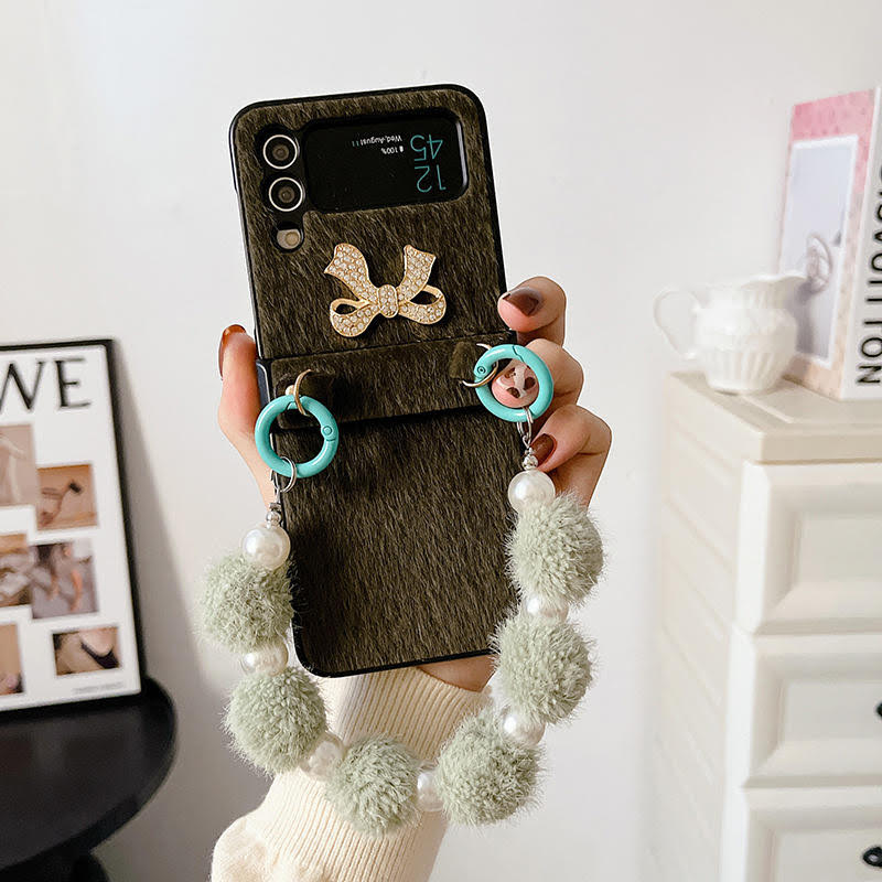 Luxury Cute Bow With Bracelet Fashion Case for Samsung Galaxy Z Flip 4