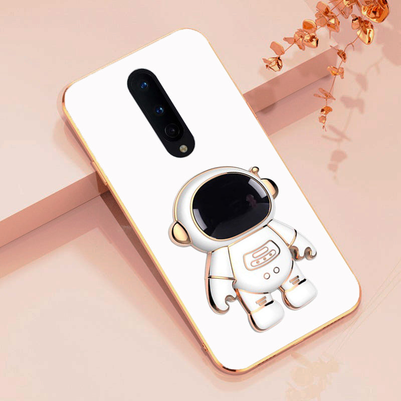 Astronaut Luxurious Gold Edge Back Case For Oneplus 8