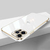 New Luxurious Glass Back Case With Golden Edges For iPhone 12 Pro