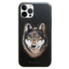 Santa Barbara Savana Series Wolf Emboidery Genuine Leather Case For iPhone 13 Pro