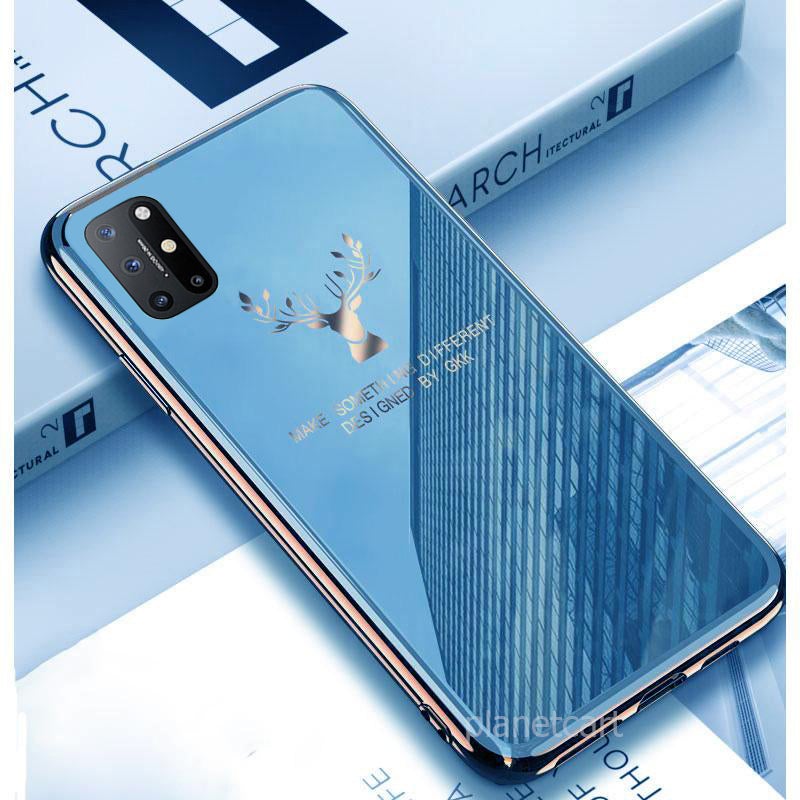 Luxury Electroplated Glass Case With Golden Edges For OnePlus 8T